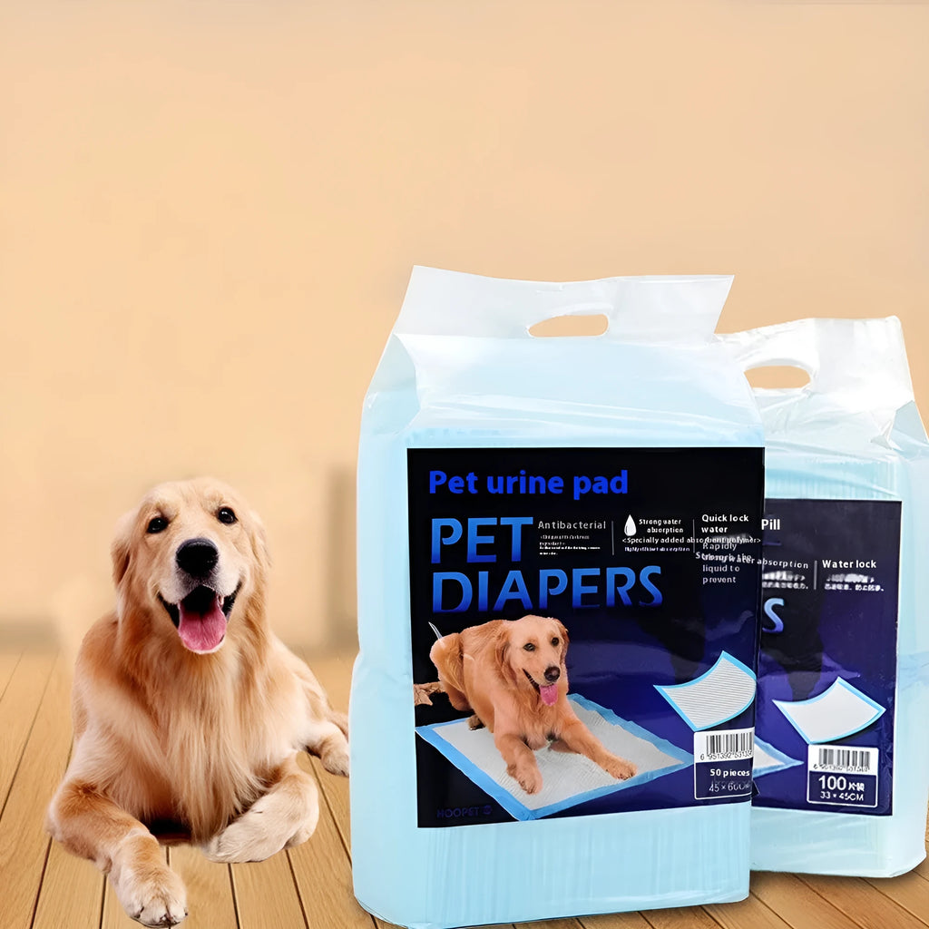 Blue disposable dog diaper for male female puppy toilet training deodorising pet supplies on white background