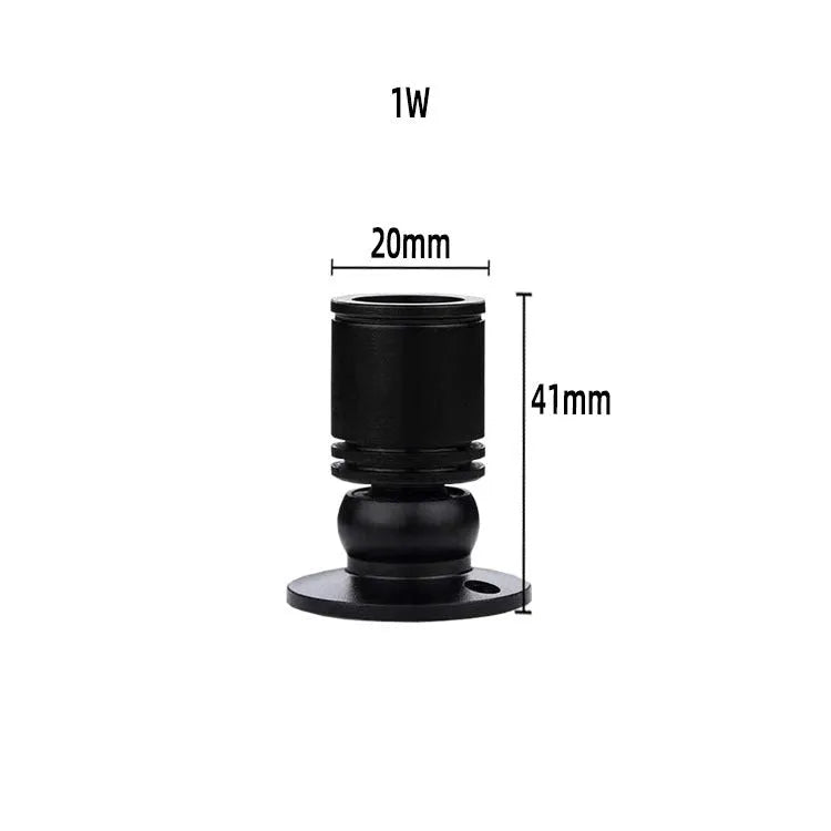 Mini Jewelly surface mounted spotlight in black finish with aluminium housing on ceiling