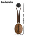 Brown coffee bean shaped dog chew toy with textured surface and hidden rope knot design
