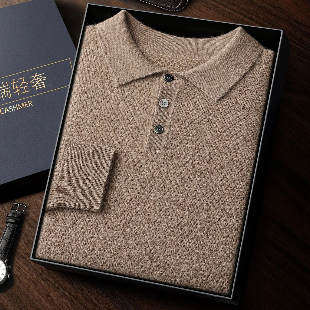 Men's loose solid colour cashmere style pullover jumper in milk camel, spearmint or flower blue, sizes S to XXXL