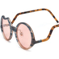 Unisex frosted irregular sunglasses in matte colour-blocked frame and lens combinations, size 48-23-145, one pair