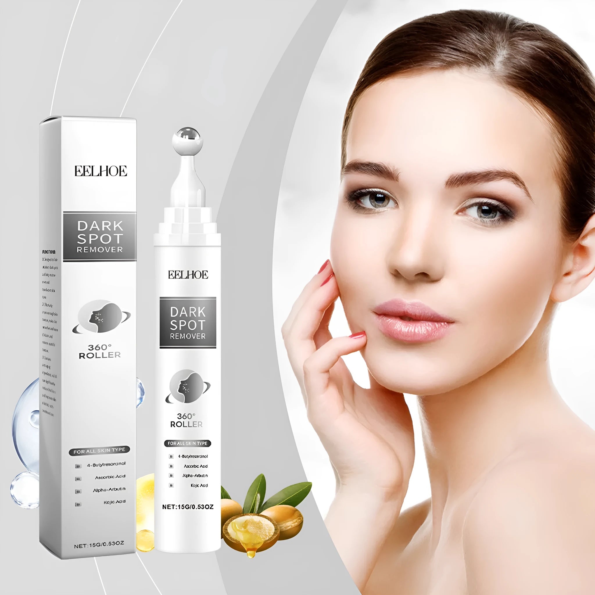 15g facial essence cream jar with moisturising and brightening ingredients including jojoba oil and vitamin C
