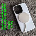 White double-layer glossy magnetic film protective phone case for Apple iPhone with all-inclusive design