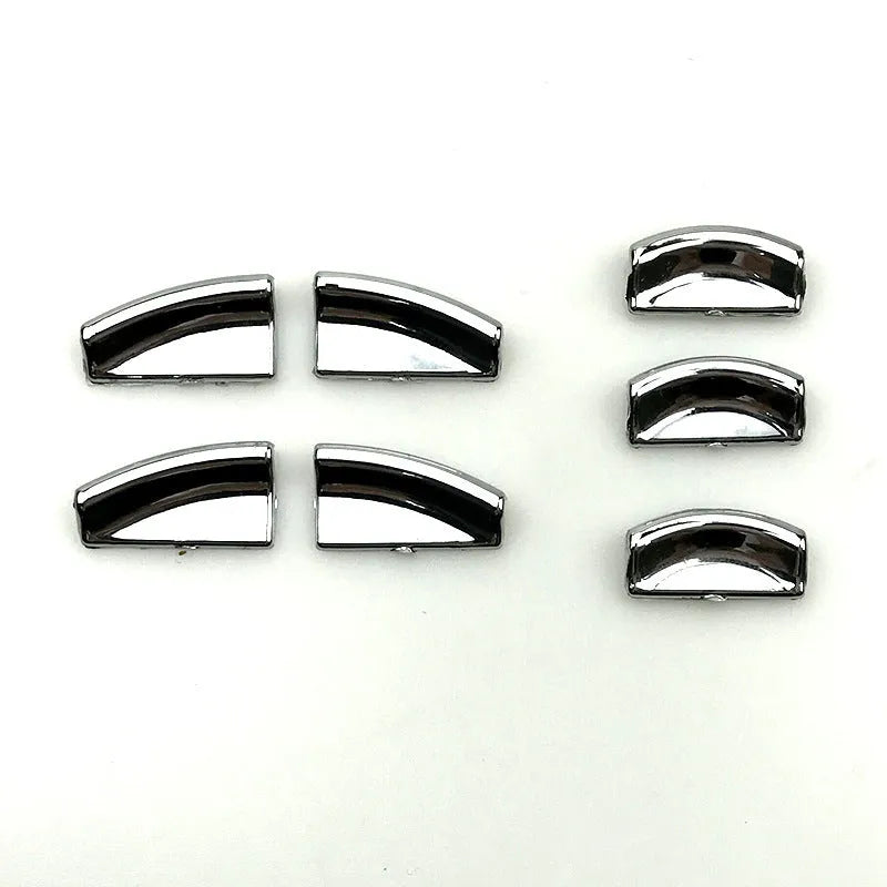 Black ABS plastic self-adhesive decorative sticker for a car window lift button.