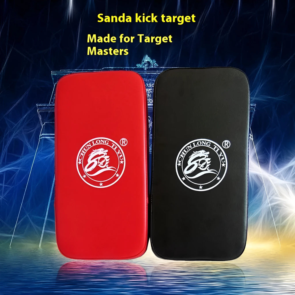 Square red or black PU taekwondo foot target pad for martial arts kick training