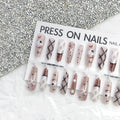 40-piece ice cream nail sticker set with glossy sealing layer in four colours