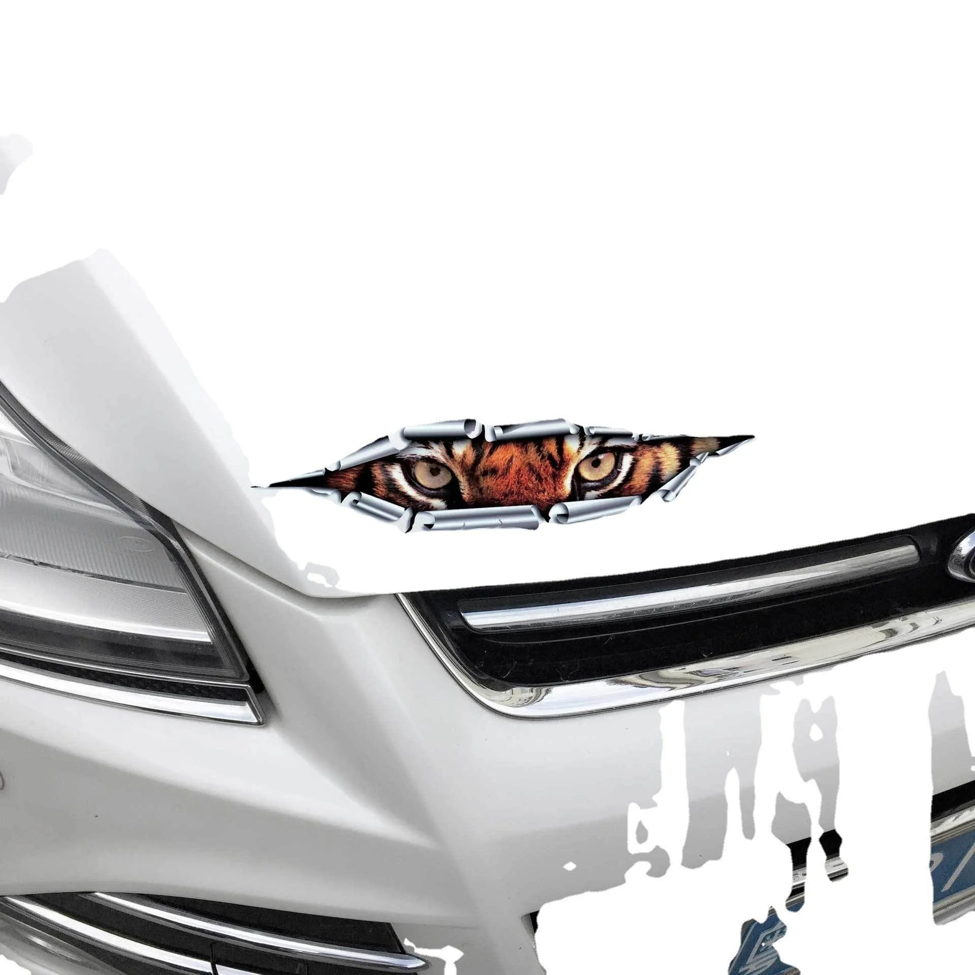 35cm transparent car sticker with Tiger Eye or Eagle Eye pattern for vehicle decoration