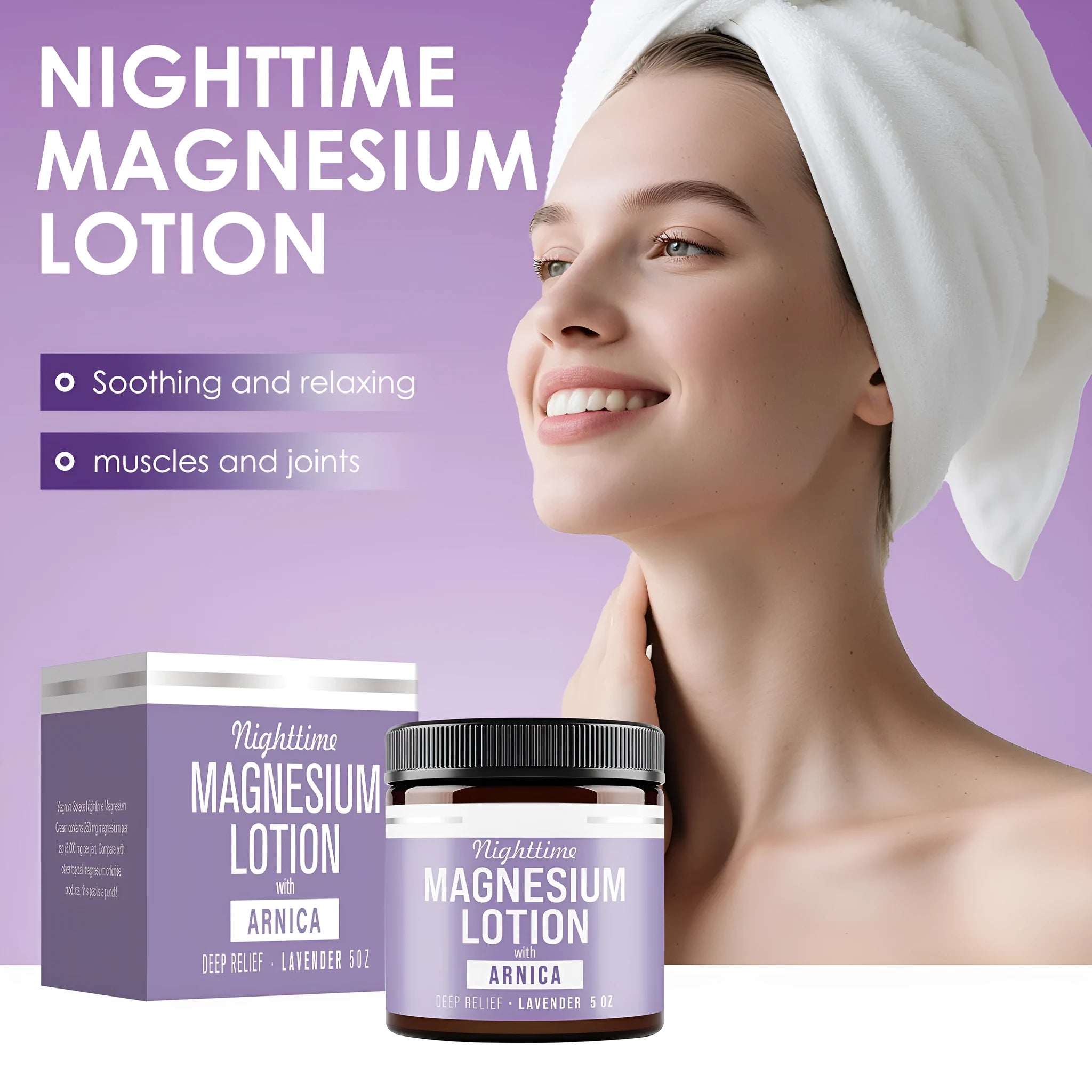 150ml jar of Magnesium Body Butter Cream for moisturising and soothing skin