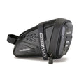 Black 1L bicycle saddle bag for mountain bike with fixture and fitting, tail bag for small tools