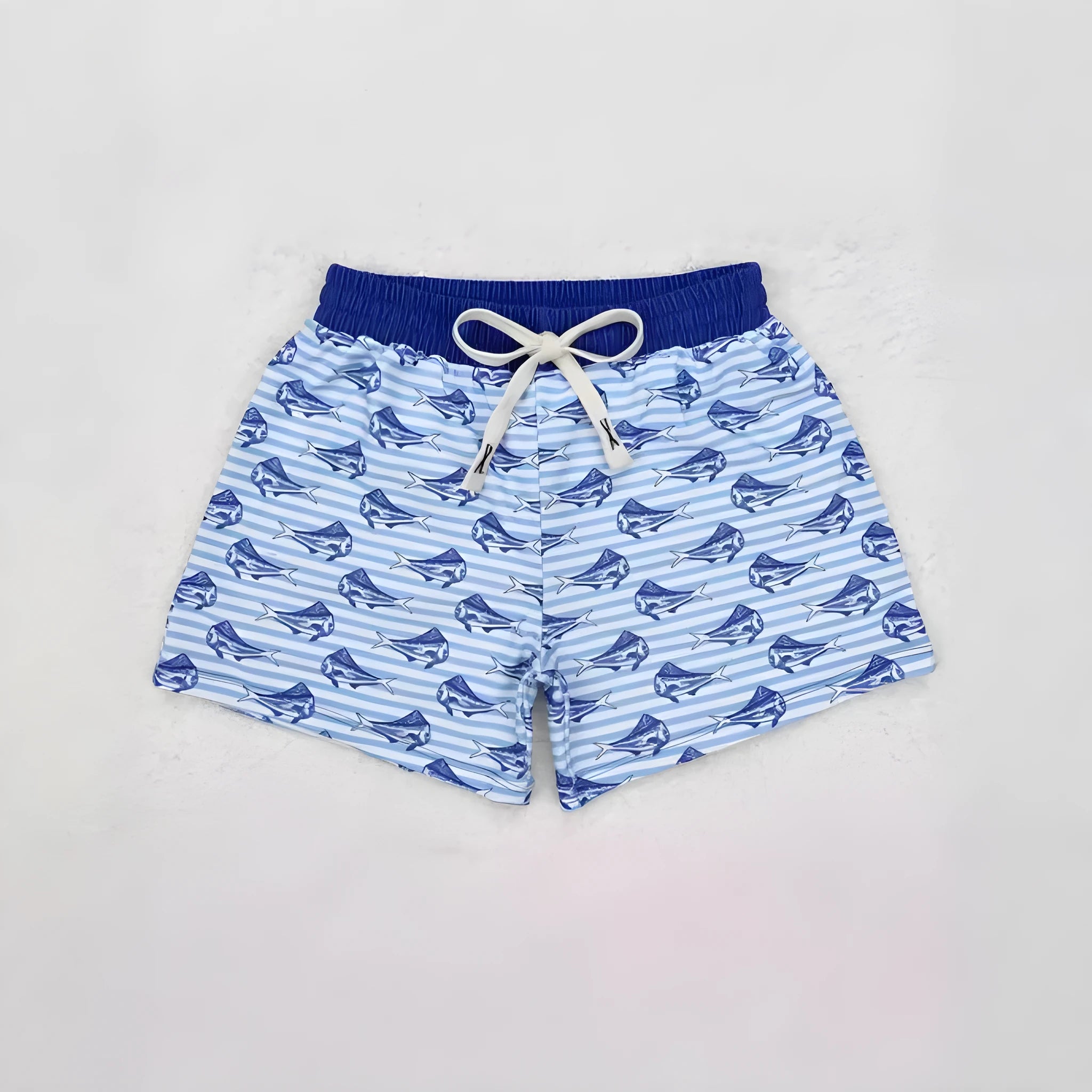 Boys' straight-leg casual shorts in a polyester fabric for summer sports and play.