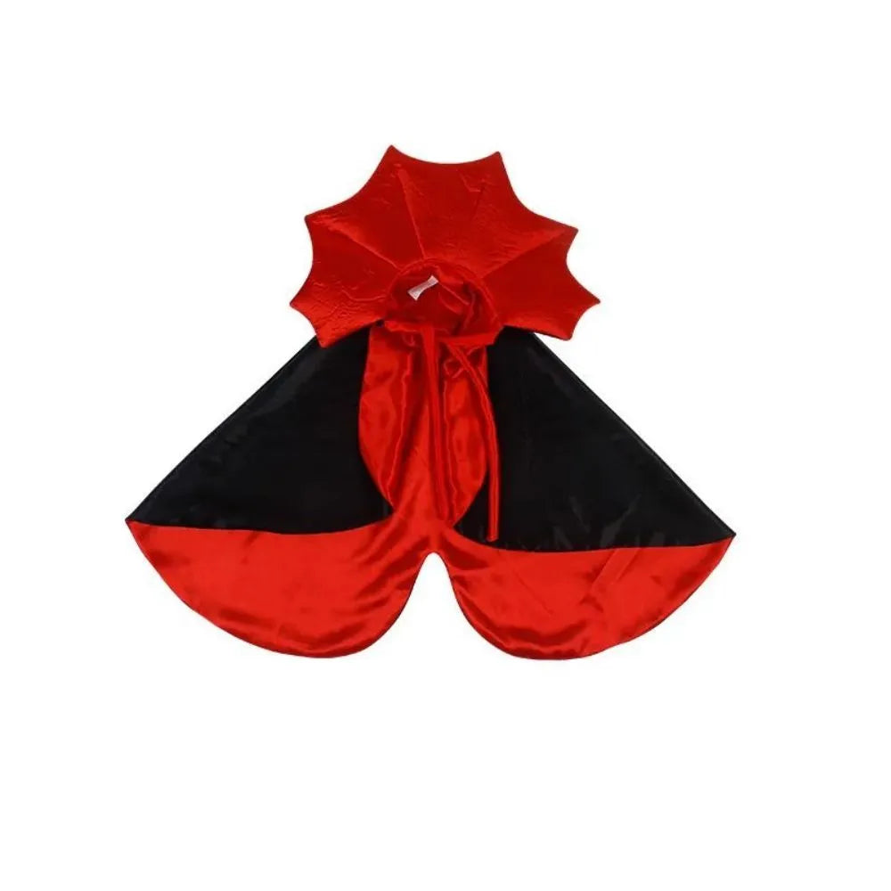 Halloween vampire cloak costume for small dog or cat with size chart