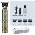 Rechargeable quiet electric hair clipper with washable blade and USB charging in black