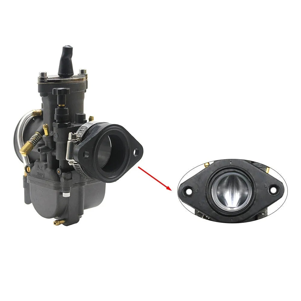 Carburetor intake tube interface adapter for UTV and ATV, available in 33mm and 38mm sizes for PWK PE VM carburetors