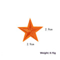 Colourful five-pointed star embroidery labels cloth stickers for clothing decoration