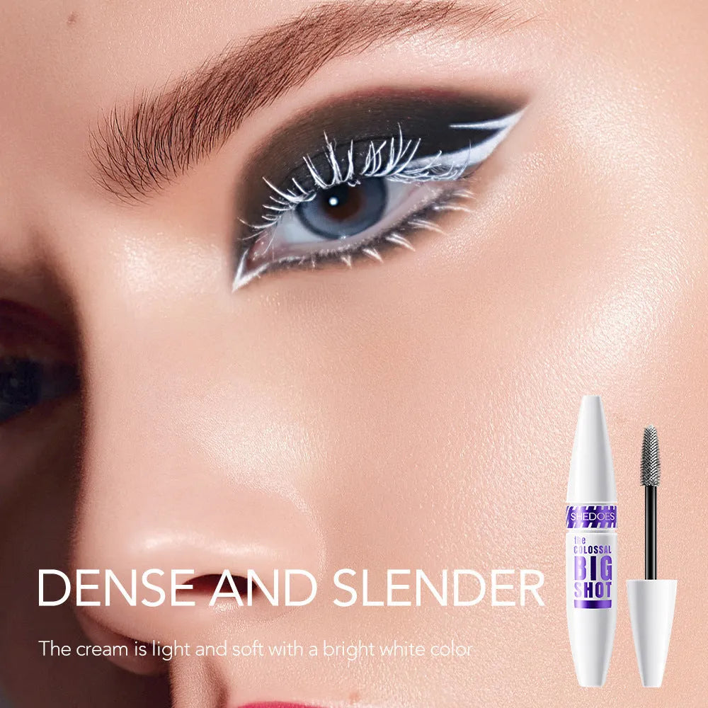 White waterproof mascara bottle with 10ML content for sweat-proof lash curling
