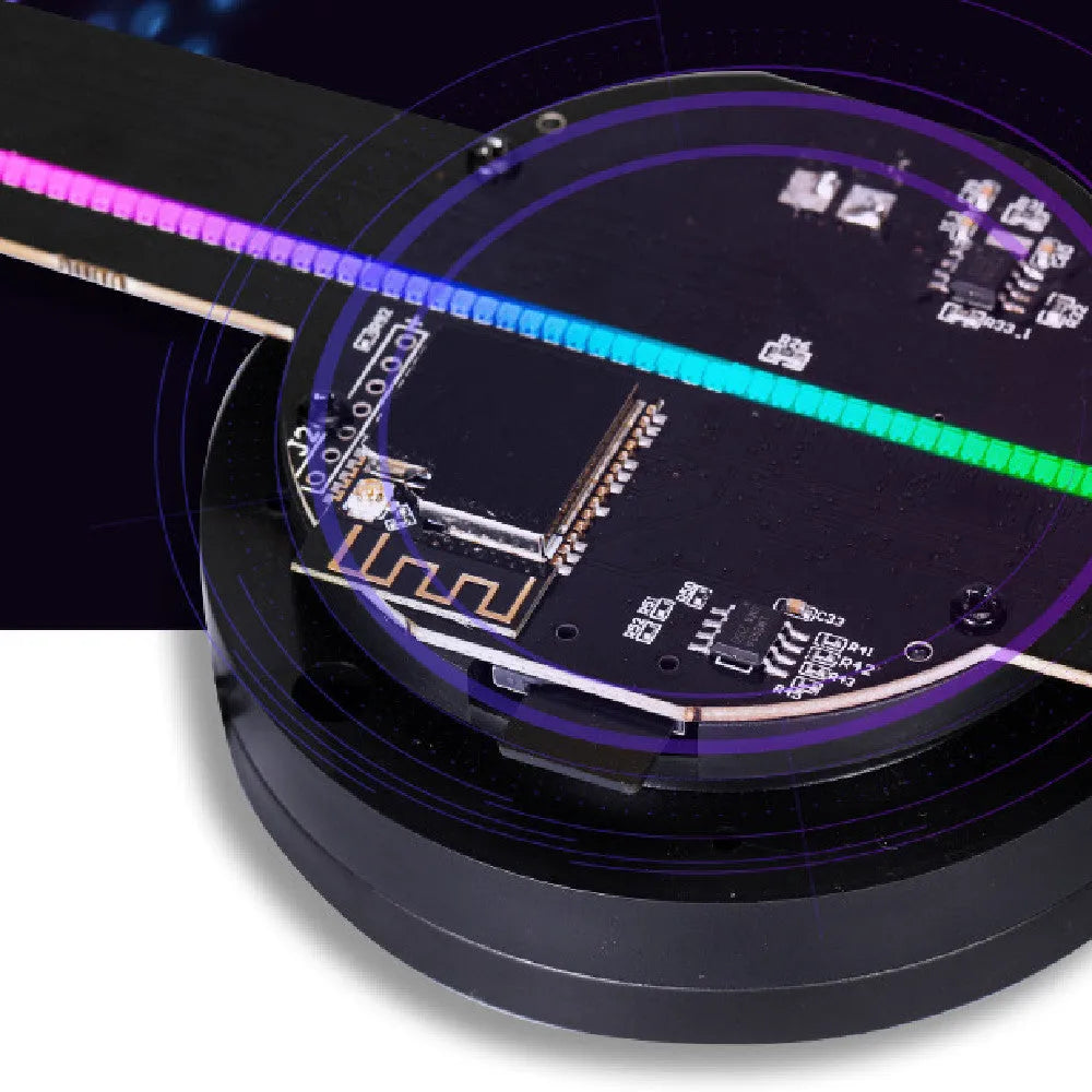3D holographic advertising machine fan screen with transparent LED display panel