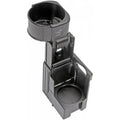 Black plastic Mercedes-Benz water cup holder bracket with part number 2116800014