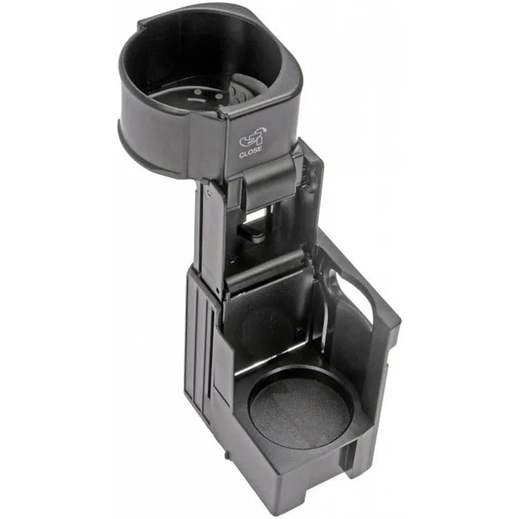 Black plastic Mercedes-Benz water cup holder bracket with part number 2116800014