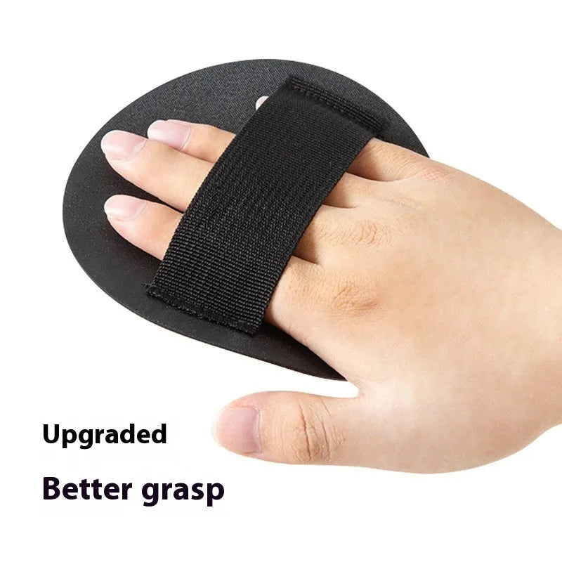 Rubber bath towel finger grip accessory with round cake pattern design