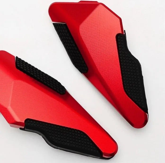 Red metal non-slip foot pedals for children electric vehicle passenger rear