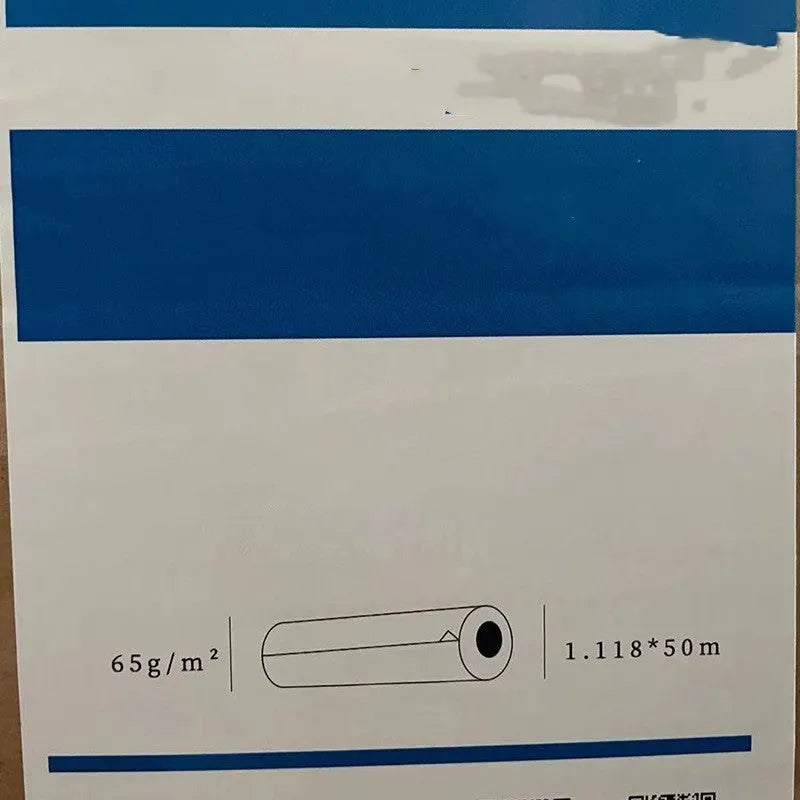 Roll of microjet printable coated rice paper with half-cooked xuan finish, 50m length, for art reproduction and decorative painting