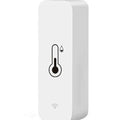 Compact white WiFi and Zigbee temperature and humidity sensor for smart home monitoring