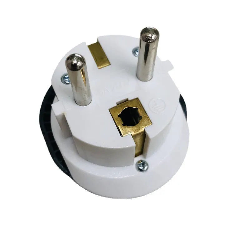 Gray white European standard conversion plug, double round angle 4.8mm, 45X49X53MM size