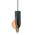 Nordic creative single head small LED chandelier in white grey pink finish, 250x500mm, for dining room or bedroom.