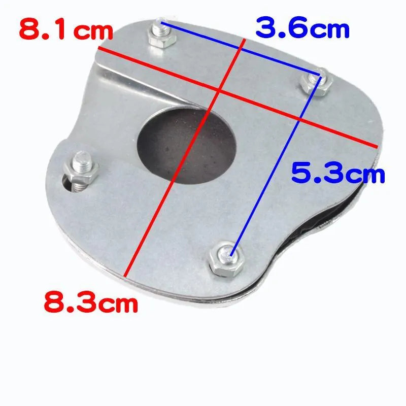 Metal motorcycle brake pedal skid plate for scooter and electric vehicle protection