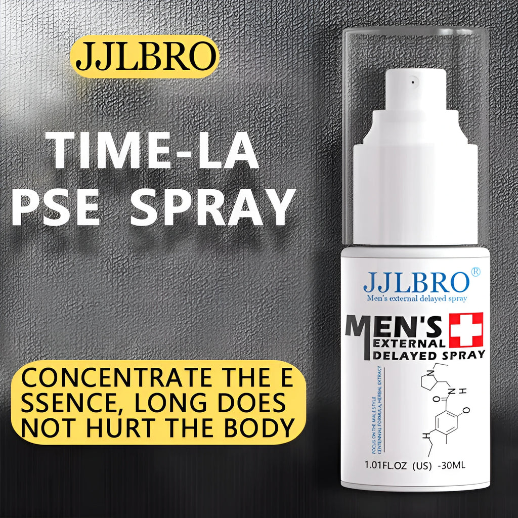 White 30ml bottle of plant extraction delay spray for men.