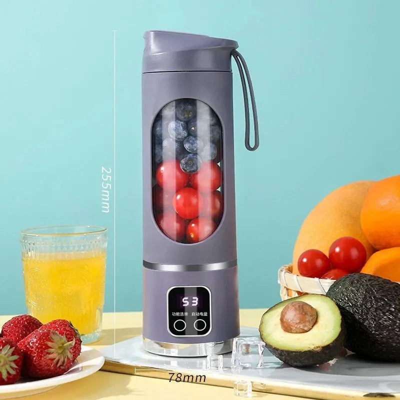 Portable dual-motor 12-blade juicing cup with small mini size for travel and home use