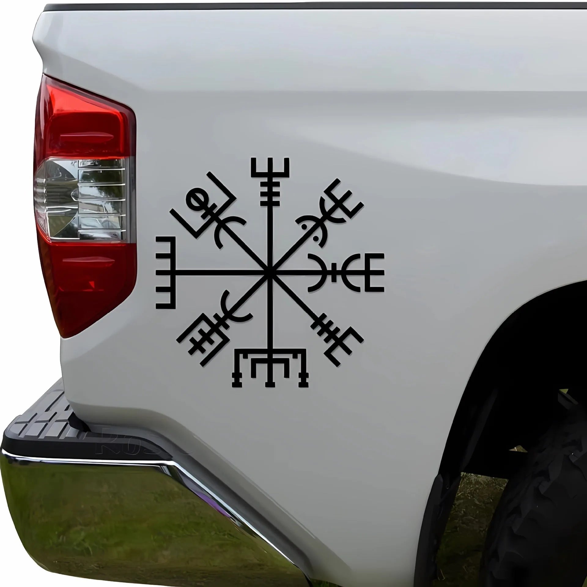 Square 13x13cm vegetarian-themed vinyl sticker for car or notebook decoration