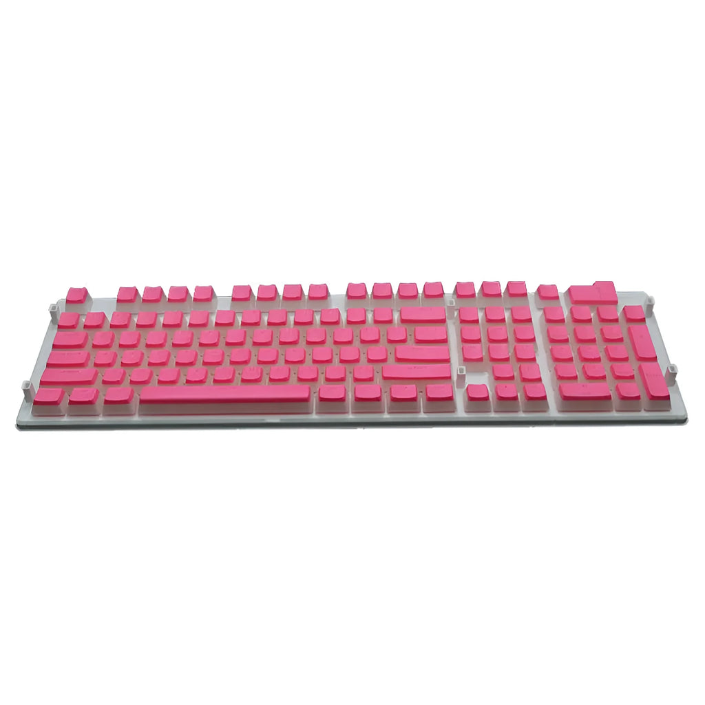 Pudding 108 key double skin PBT keycap set showing translucent milk skin finish on mechanical keyboard