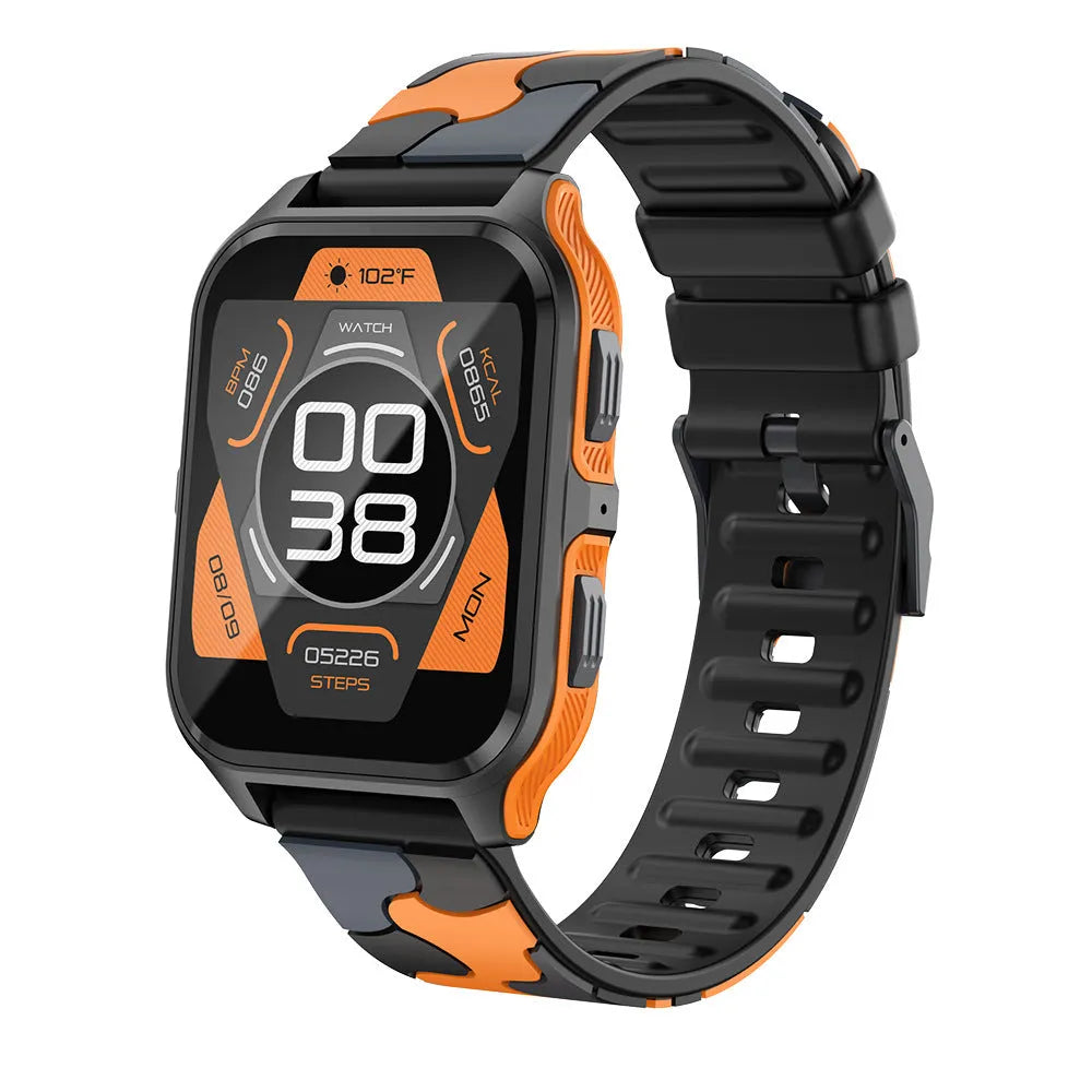 Smart bracelet with plastic body and TFT screen in black colour option on table