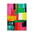 Hand painted abstract oil painting on canvas, large size, colourful modern design, unframed
