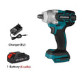 21V brushless electric impact wrench with lithium battery and 12.4mm metal chuck