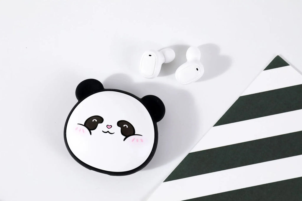 TWS true wireless sports earbud with cartoon style, PC ABS build, and 8+ hour battery life