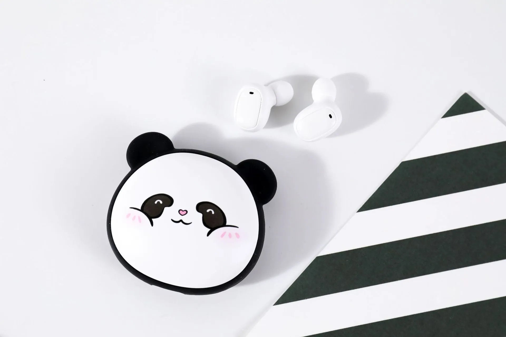 TWS true wireless sports earbud with cartoon style, PC ABS build, and 8+ hour battery life