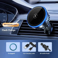 Black magnetic car wireless charger navigation rack with Type-C input and 15W output