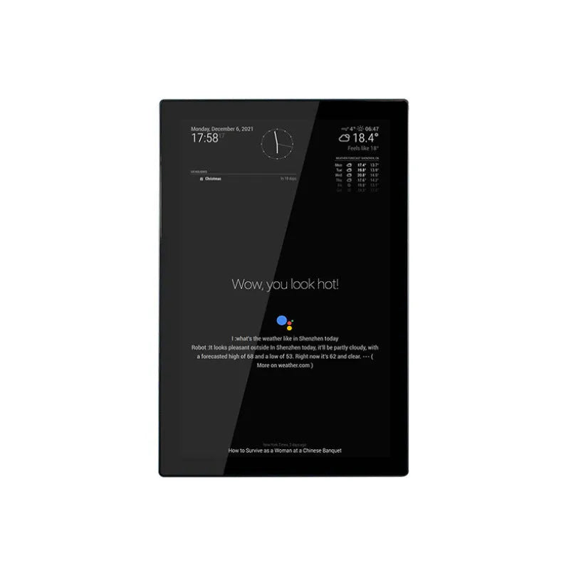 13.3-inch magic mirror touch display screen with integrated Raspberry Pi CM4 main control board.