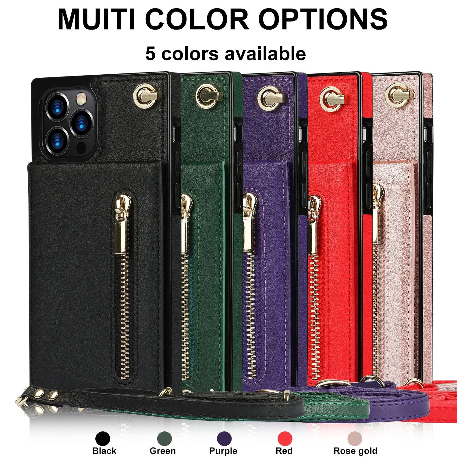Solid colour leather and TPU mobile phone case shown fitted on a smartphone.