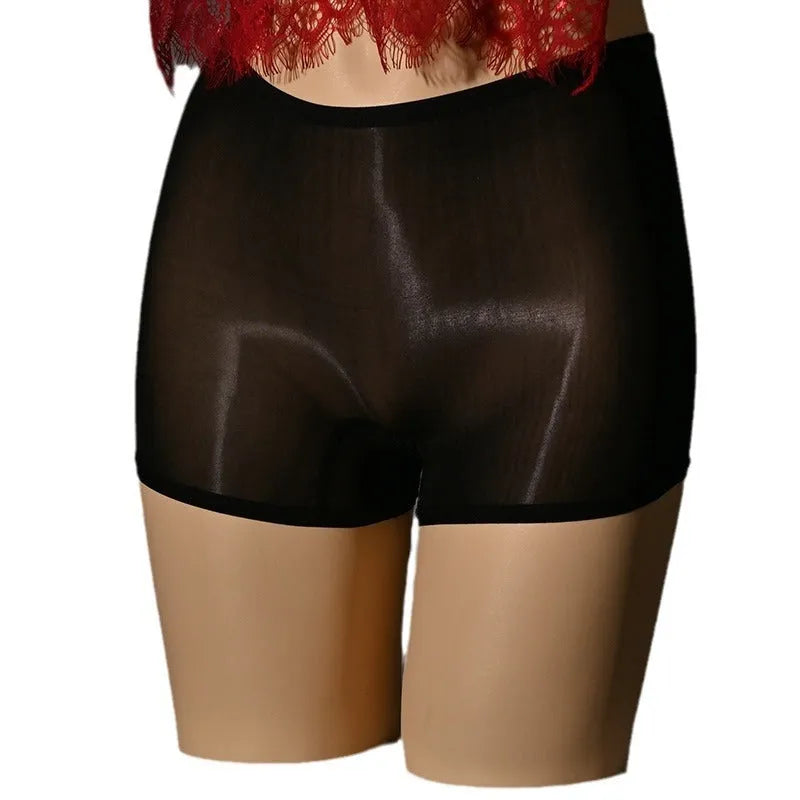 Men's shiny seamless underwear stockings in multiple colours including natural skin tones