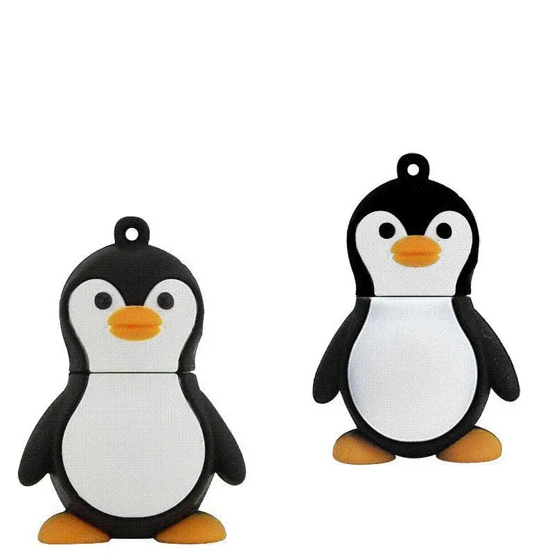 Cartoon Antarctic penguin USB 3.0 flash drive with PVC shell and small chain