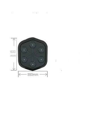 Black smart music boxing machine with Bluetooth connectivity and Velcro straps.