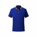 Men's cotton lapel short sleeve work t-shirt in solid colour with collar, front view