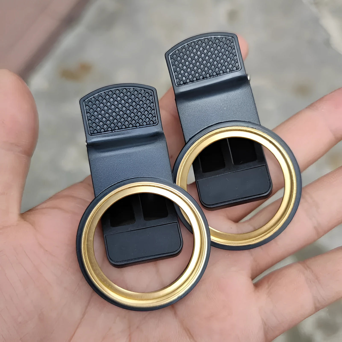 37mm universal clip mobile phone lens filter adapter with golden spiral teeth