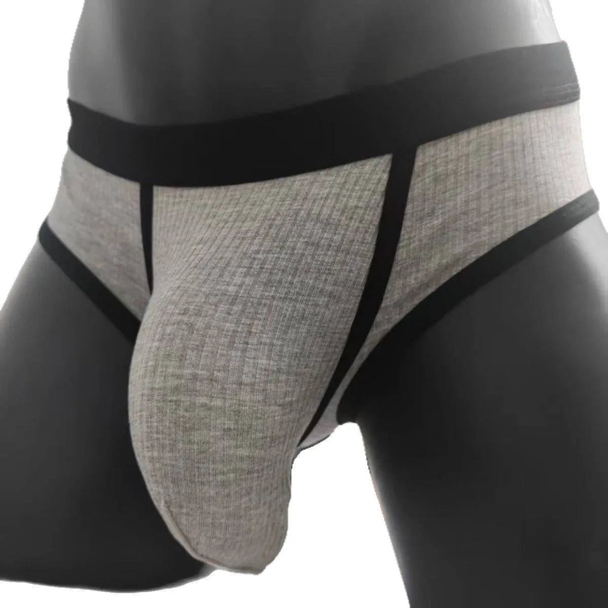 Men's solid colour U-shaped breathable underwear in viscose fabric on a white background