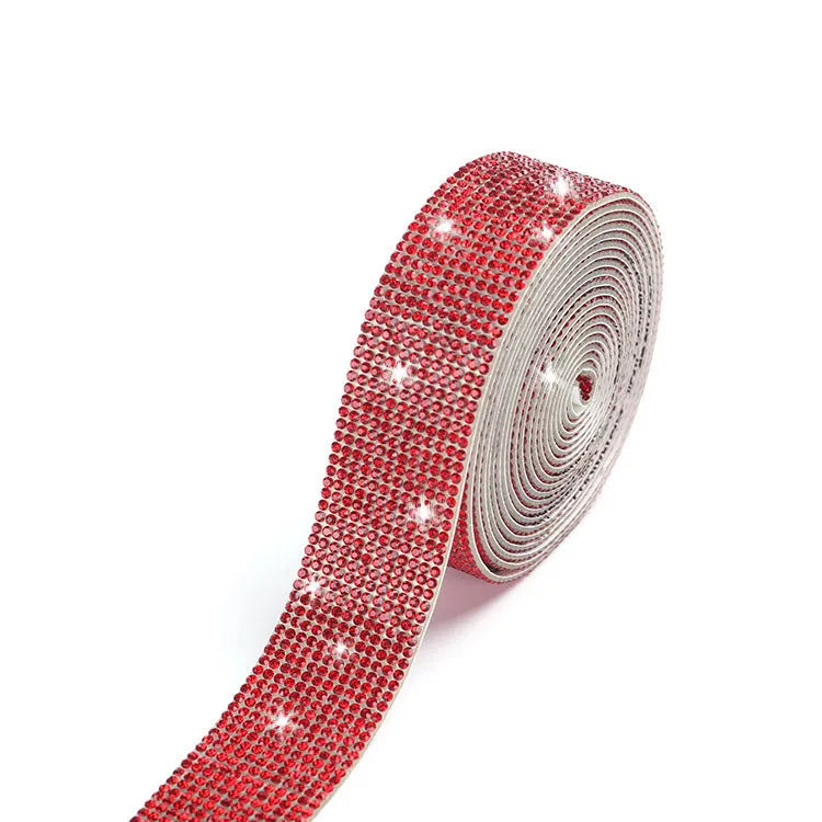 Self-adhesive water drill strip on a white background showing AB colour electroplating finish.