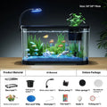 Ecological desktop fish tank with integrated filter system in luxury white colour