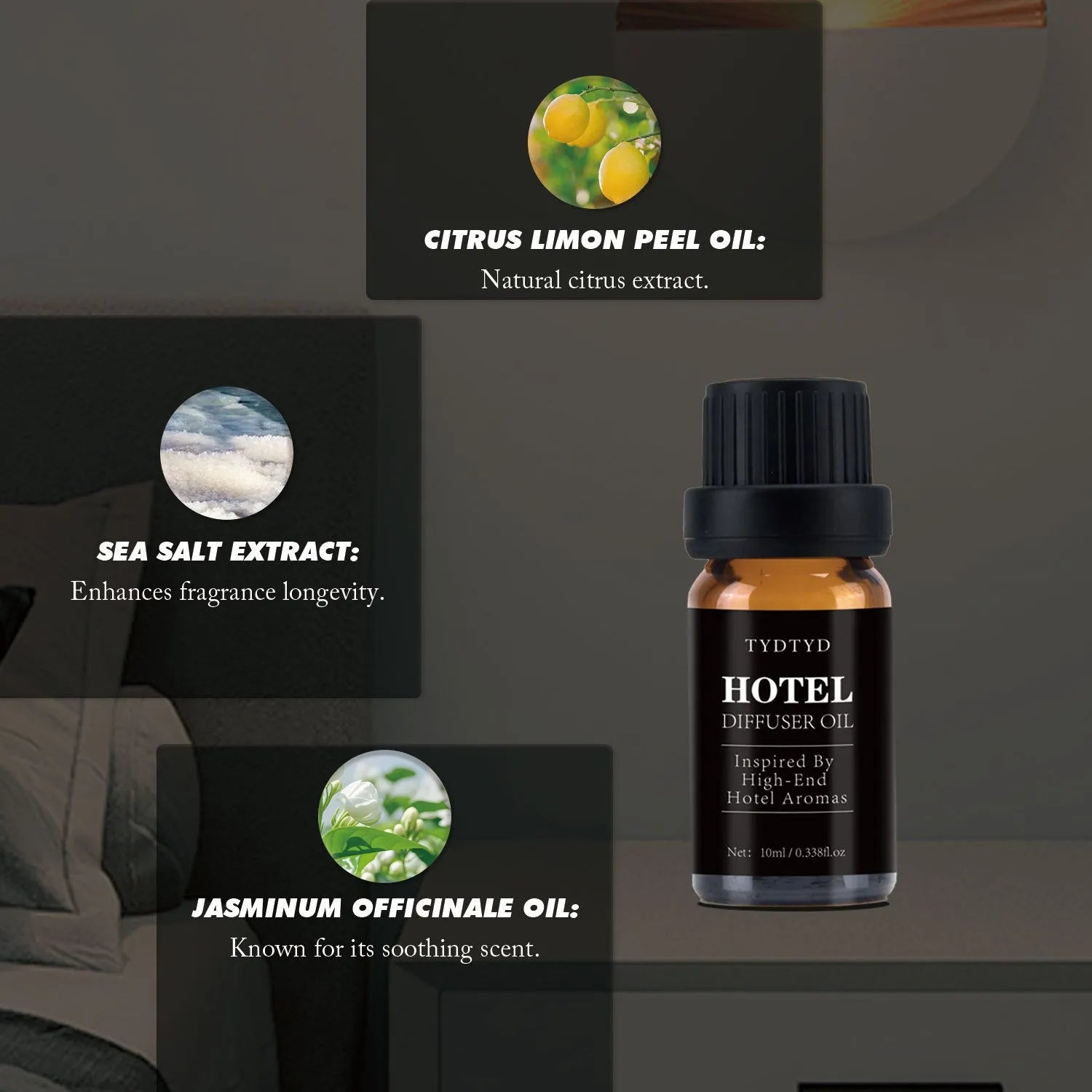 10ml bottle of natural plant fragrance essential oil with universal skin suitability